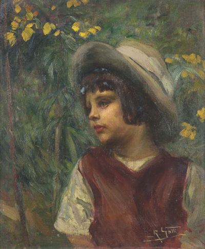 Riccardo Galli (1869-1944)ritratto del Secondogenito Aldo
