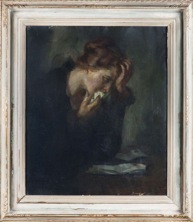 Riccardo Galli (1869-1944) Disperazione  - Auction 19th and 20th Century Paintings - Cambi Casa d'Aste