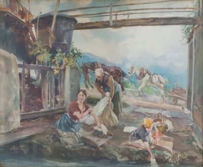 Riccardo Galli (1869-1944)lavandaie