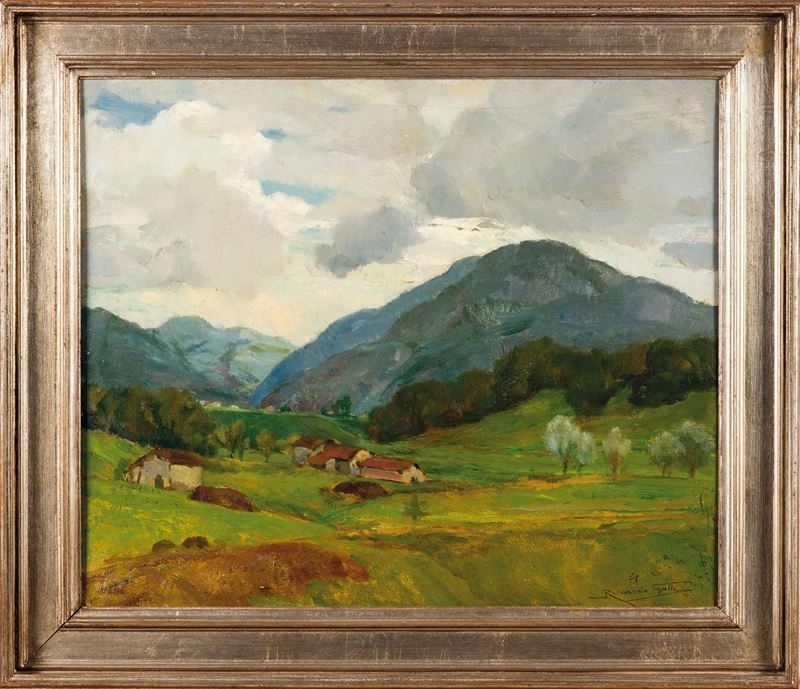 Riccardo Galli (1869-1944) Ai Noccoli di Barzio  - Auction 19th and 20th Century Paintings - Cambi Casa d'Aste