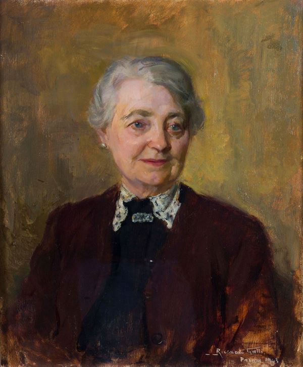 Riccardo Galli (1869-1944) Ritratto della moglie Mira