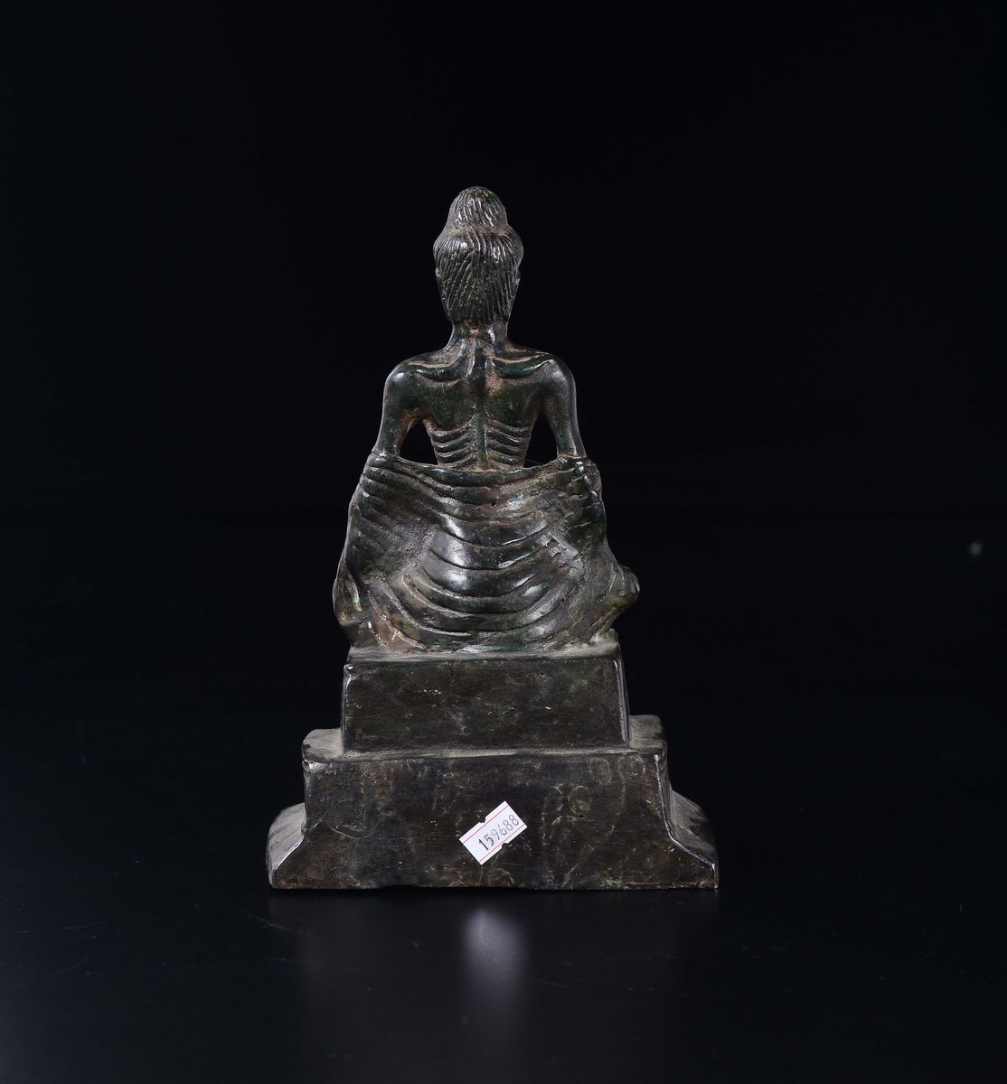 Figura di Luohan in Bronzo, Thailandia, XVII Secolo