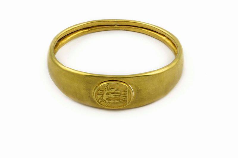 Gold bangle  - Auction Jewels Timed Auction - Cambi Casa d'Aste