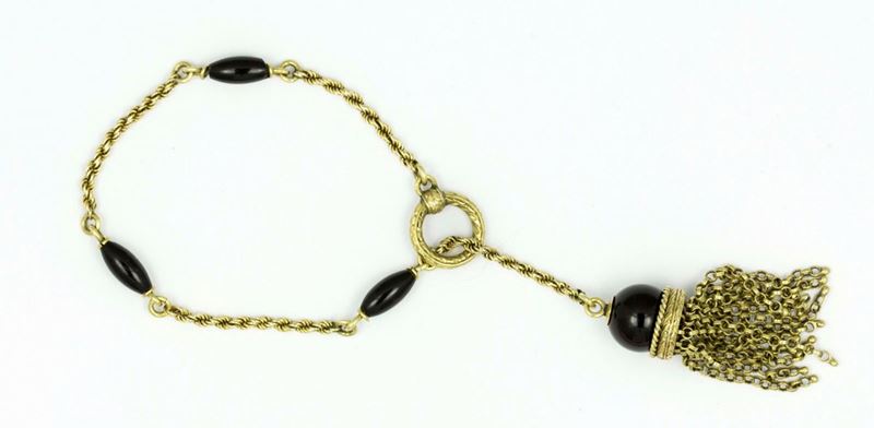 Onyx and gold bracelet  - Auction Jewels Timed Auction - Cambi Casa d'Aste
