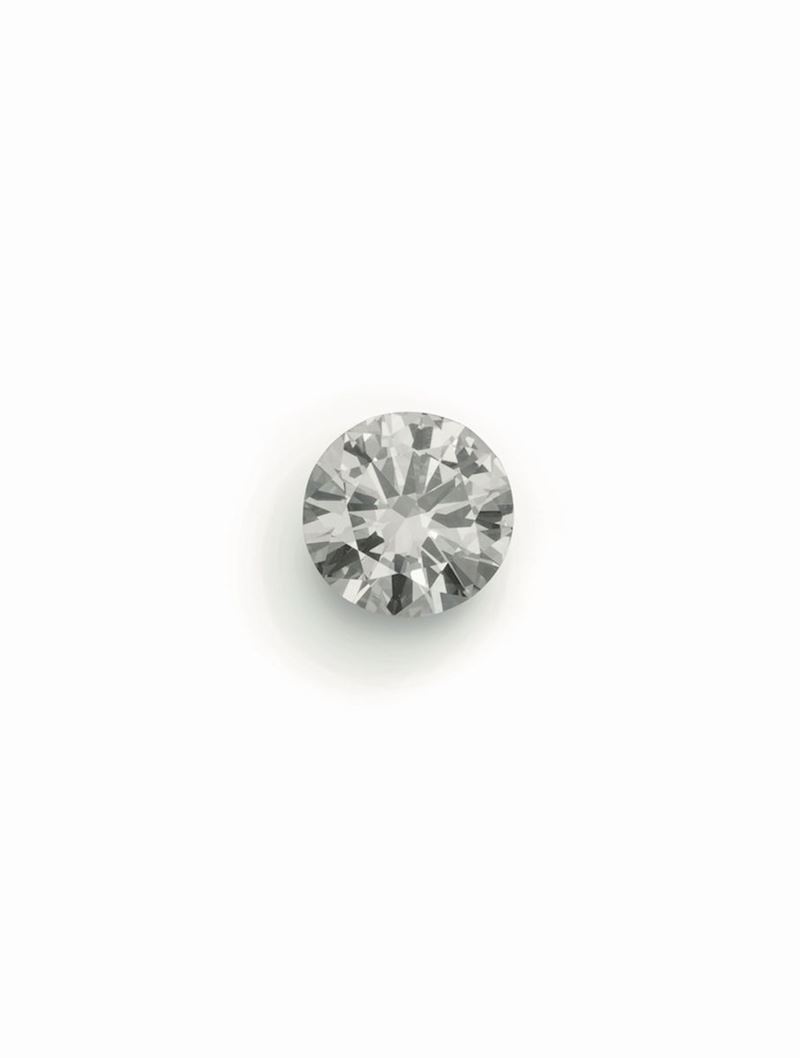 Brilliant-cut diamond weighing 2,07 carats. Diamond report R.A.G  - Auction Fine Jewels - Cambi Casa d'Aste