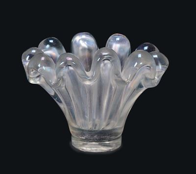 Ercole Barovier Barovier & Toso, Murano, 1942 Ca Vaso Serie a Grosse Costolature