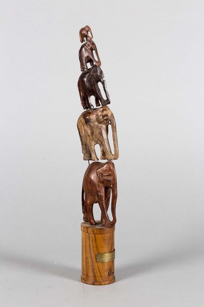 Aldo Mondino (1938-2005)sculturina un Corno, 1994