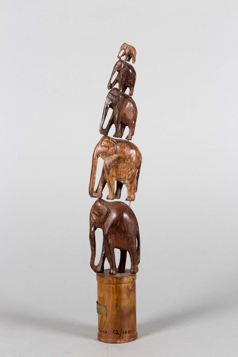 Aldo Mondino (1938-2005)sculturina un Corno, 1994