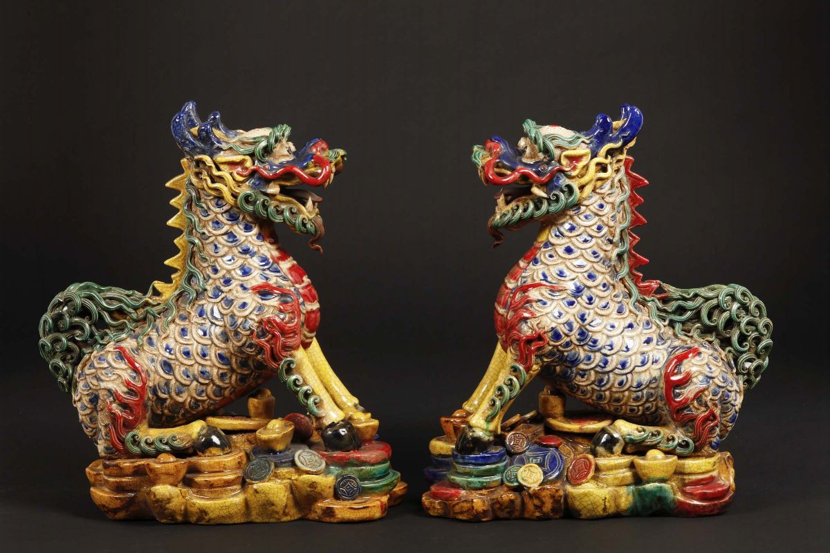 Due Cani di Pho Smaltati, Cina, XX Secolo