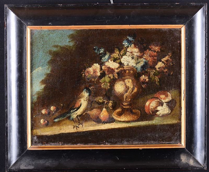 Scuola del XVIII secolo Piccola natura morta  - Asta Antiquariato - II - Cambi Casa d'Aste