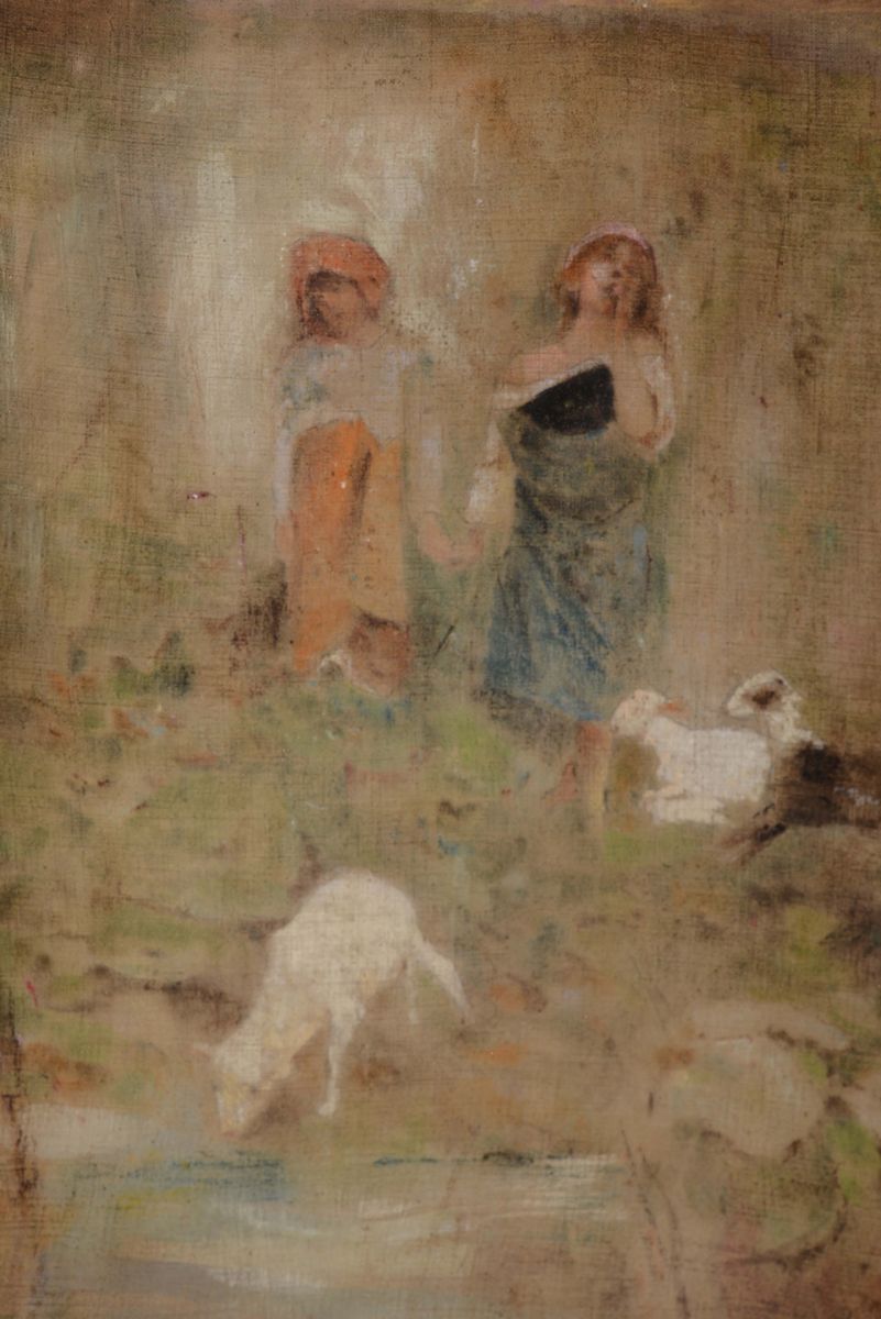 Francesco Paolo Michetti (1851-1929), Attribuito Acontadinelle