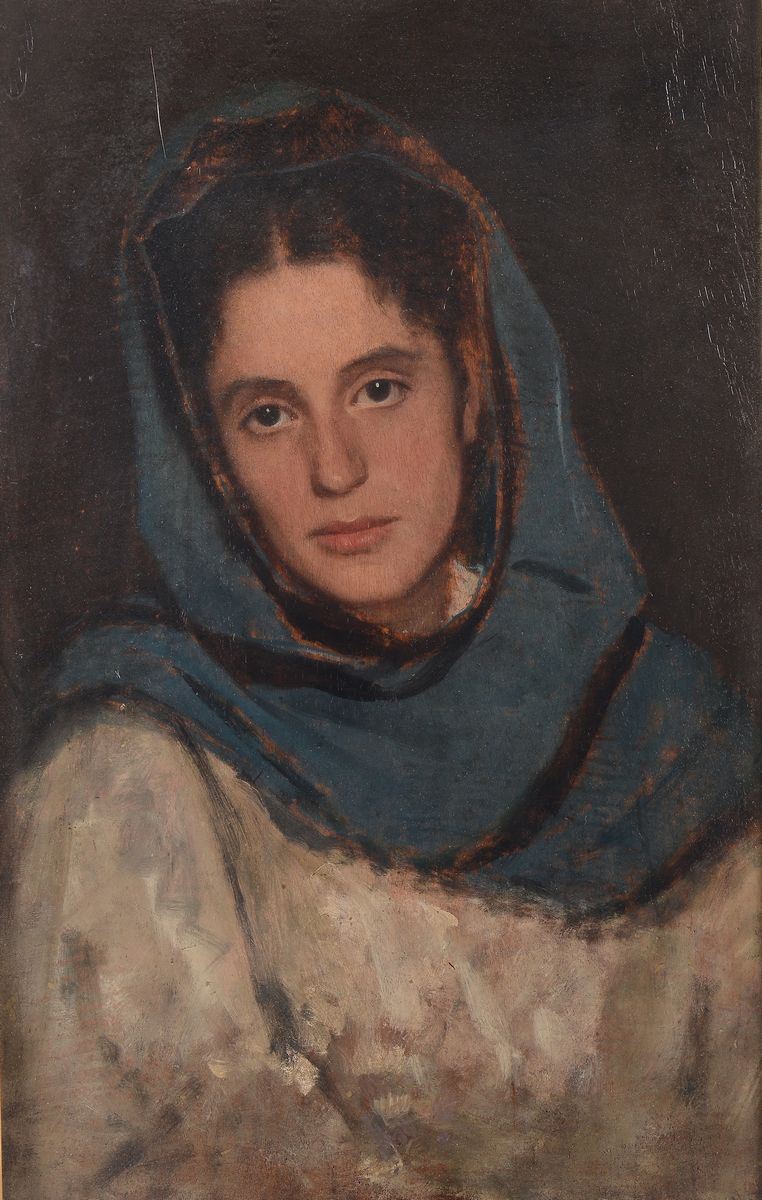 Michele Gordigiani (1835-1909), attribuito a Ritratto femminile  - Asta Dipinti del XIX e XX secolo - Cambi Casa d'Aste