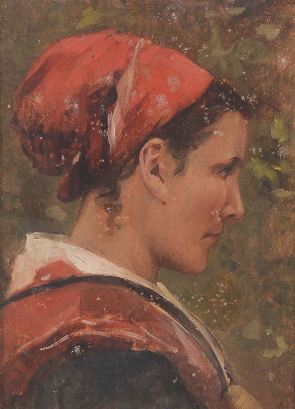 Silvestro Lega (1826-1895) Ritratto femminile