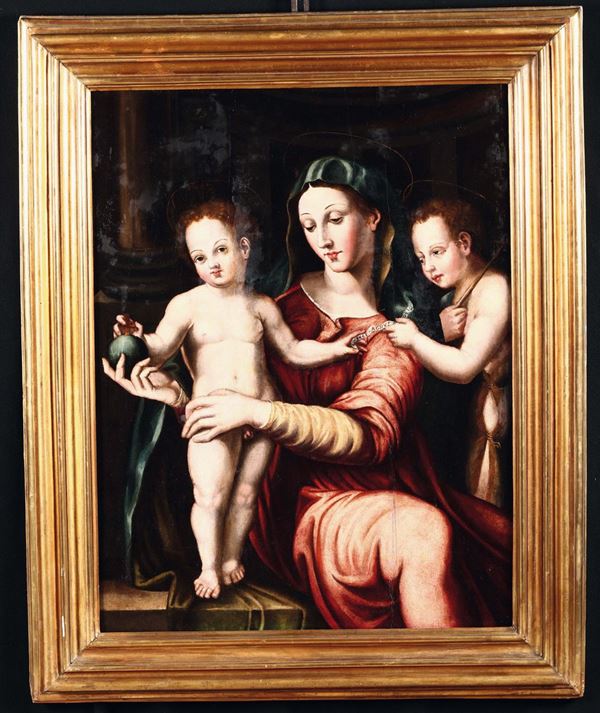 Scuola toscana del XVI secolo Madonna con Bambino