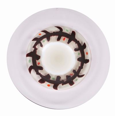 Tapio Wirkkala Venini, Murano, 1968 Ca Piatto con Decoro a Fascia di Murrine
