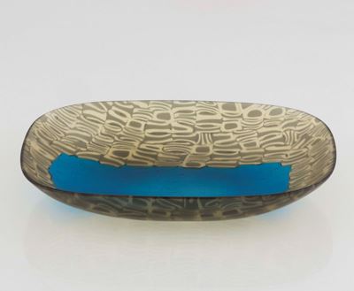 Paolo Venini Venini, Murano, 1958 Ca Vassoio in Vetro a Murrine Trasparenti