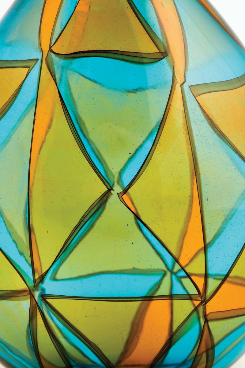 Ercole Barovier Barovier & Toso, Murano, 1961 Ca Vaso Serie Intarsio