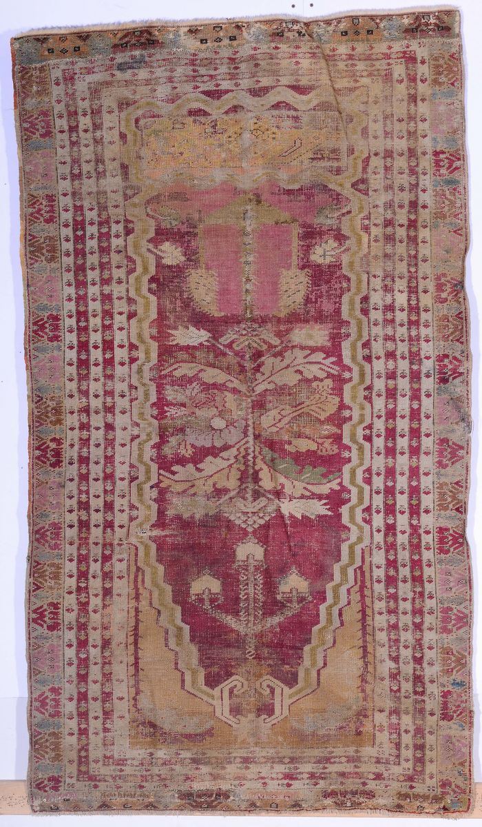 Tappeto anatolico Ghiordes fine XIX secolo  - Auction Ancient Carpets - Cambi Casa d'Aste