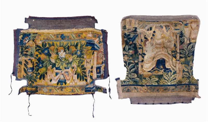 Copri poltrona in arazzo, XVII secolo  - Asta Antiquariato - II - Cambi Casa d'Aste