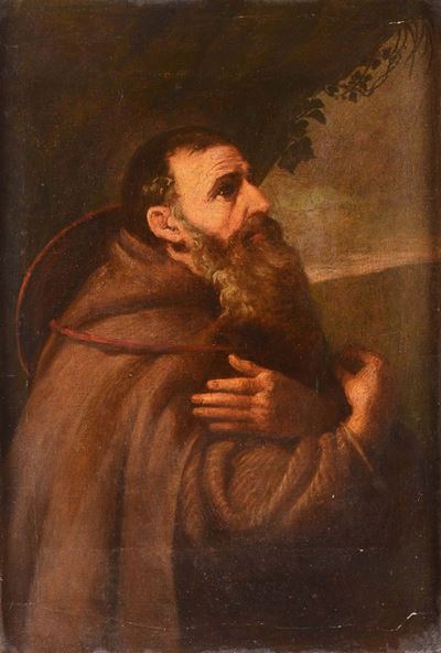 Scuola Italiana del XIX Secolomonaco in Preghiera