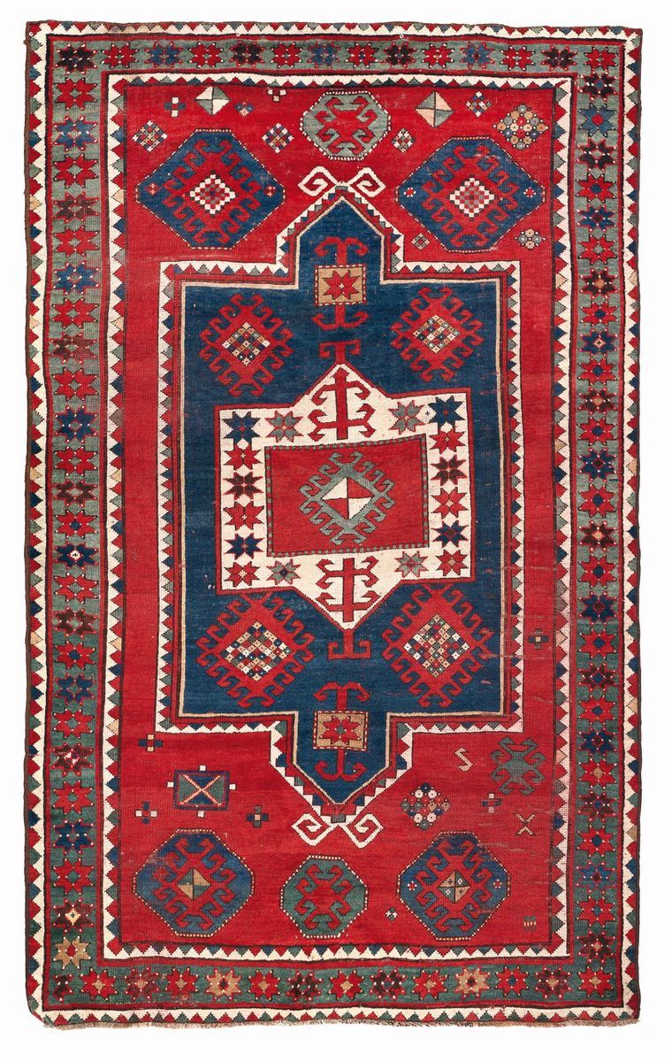 Tappeto caucasico Kazak, fine XIX secolo  - Asta Antiquariato - Cambi Casa d'Aste