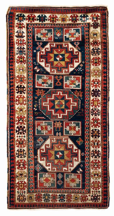 Tappeto Caucasico Kazak, Fine XIX Secolo