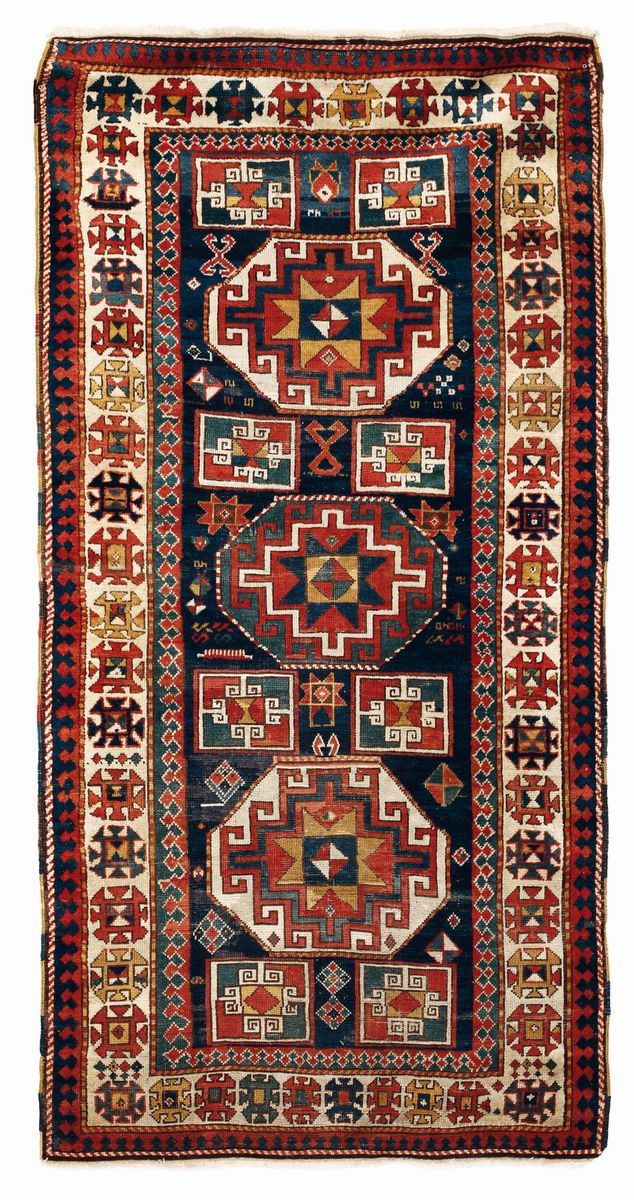Tappeto caucasico Kazak, fine XIX secolo  - Asta Tappeti Antichi - Cambi Casa d'Aste