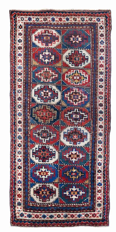 Tappeto Caucasico Kazak, Fine XIX Secolo