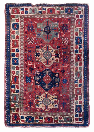 Tappeto Caucasico Kazak, Fine XIX Secolo