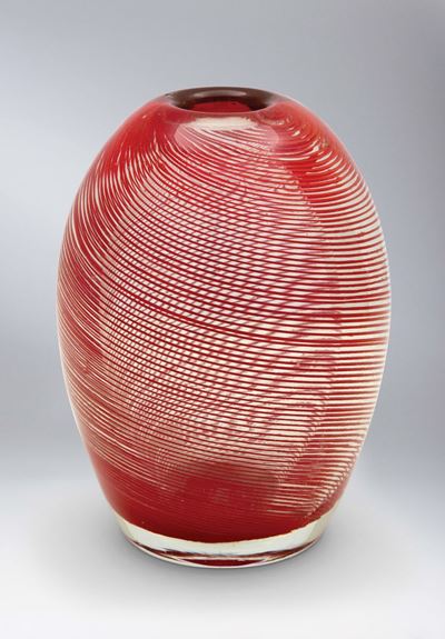 Carlo Scarpa Venini, Murano, 1934 Ca Vaso Serie Mezza Filigrana Sommersa