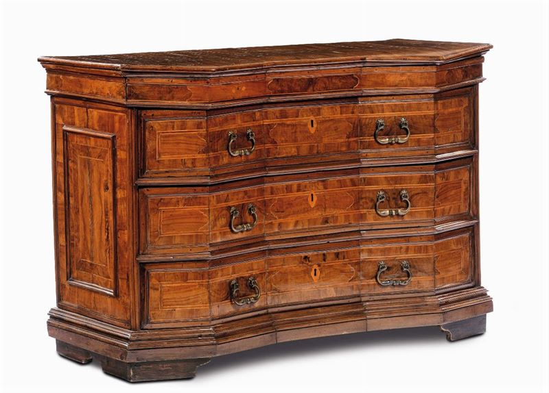 Cantarano interamente lastronato e filettato, XVIII secolo  - Asta Antiquariato - II - Cambi Casa d'Aste
