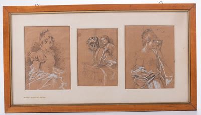 Mosè Bianchi (1840-1904), Ambito Distudi di Figure Femminili a Teatro