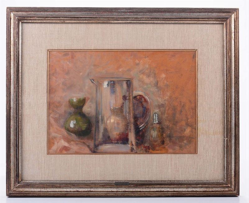 Dario Bardinero (1868-1909) Natura morta con brocca  - Auction 19th and 20th Century Paintings - Cambi Casa d'Aste