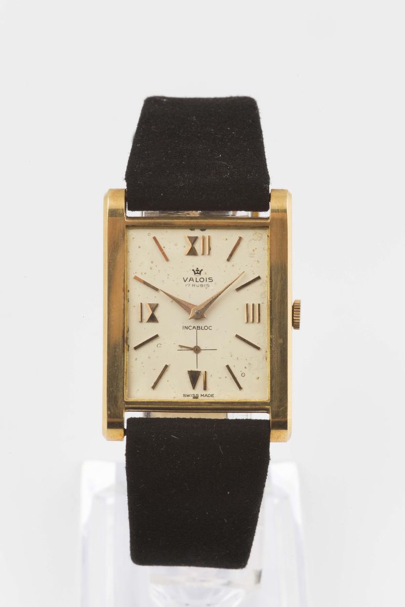 VALOIS, orologio da polso a carica manuale, in oro giallo 18K. Realizzato nel 1950 circa  - Auction Watches and Pocket Watches - Cambi Casa d'Aste