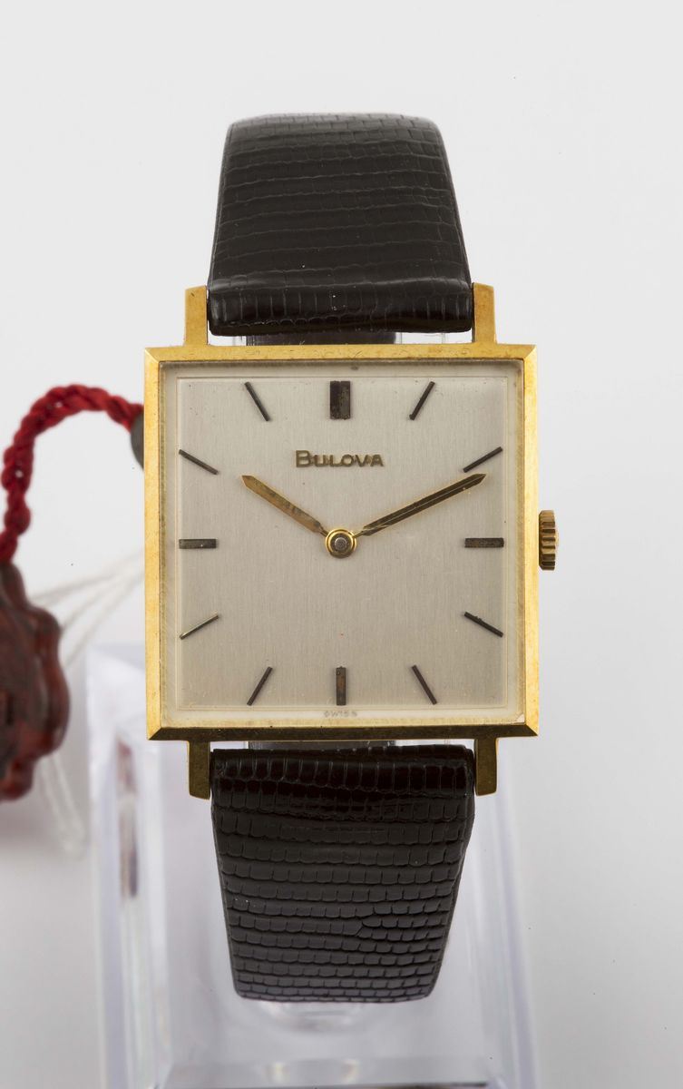 BULOVA, orologio da polso, in oro giallo 18K, a carica manuale. Realizzato nel 1964 circa  - Auction Watches and Pocket Watches - Cambi Casa d'Aste