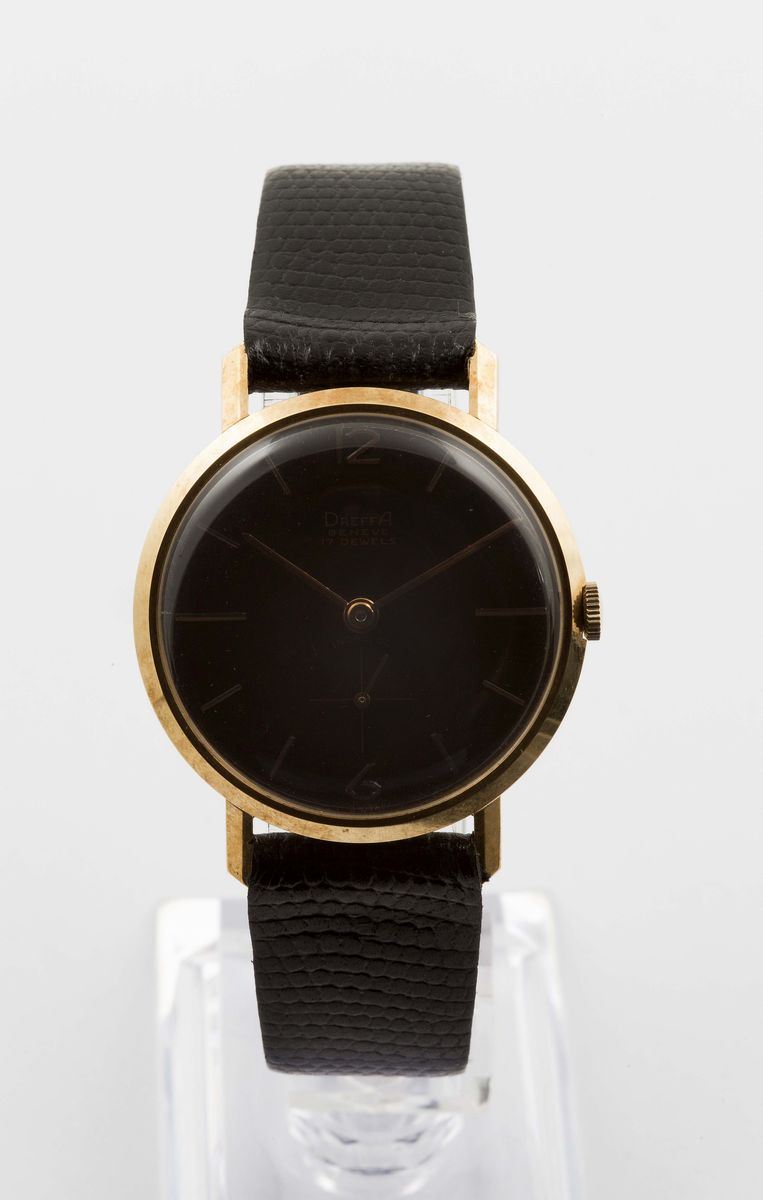 DREFFA, orologio da polso, in oro giallo 18K, a carica manuale. Realizzato nel 1960 circa  - Auction Watches and Pocket Watches - Cambi Casa d'Aste