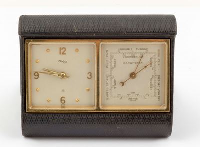 Imhof, Orologio da Tavolo, in Ottone Dorato, con Riserva di Carica di 8 Giorni, Funzione di Svegl...
