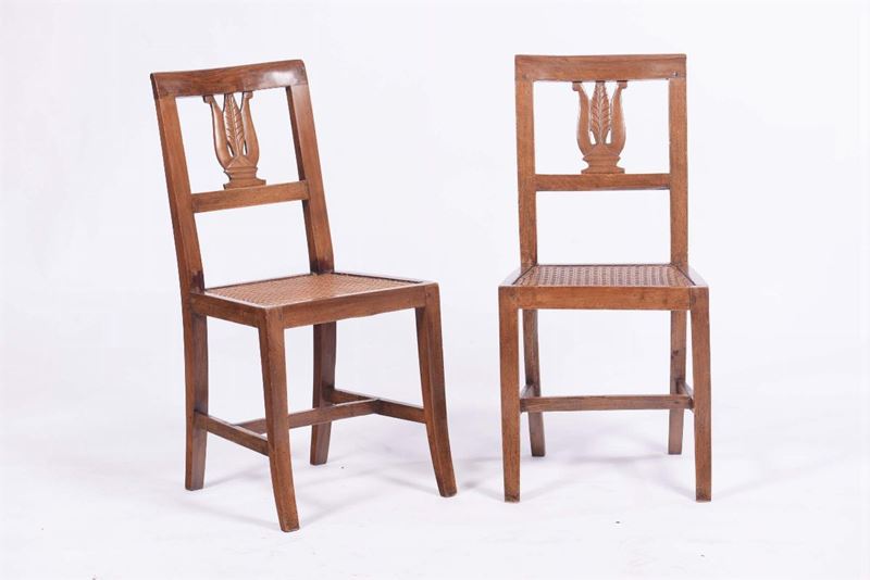 Coppia di sedie tipo direttorio  - Auction Antique Online Auction - Cambi Casa d'Aste