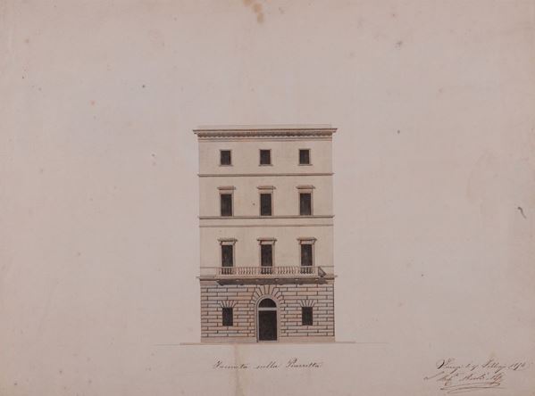 Architetto Nicola Nasi Facciata sulla Piazzetta, 15 Febbraio 1854