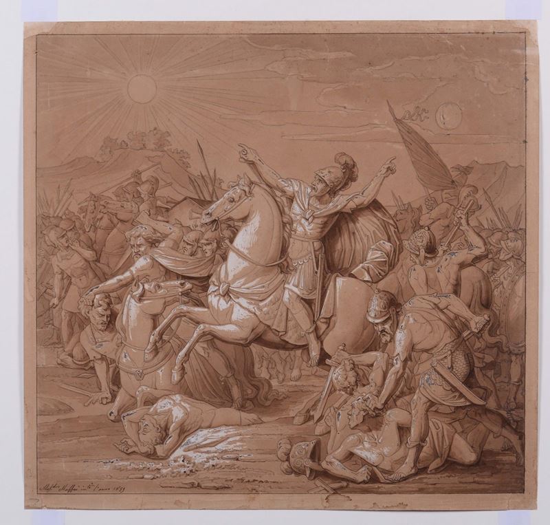 Alessandro Maffei (1790 - 1859) Battaglia, 1859  - Asta Disegni Antichi - II - Cambi Casa d'Aste