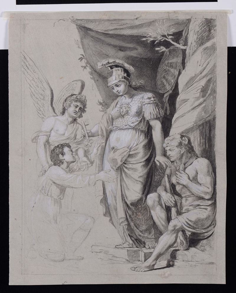 Scuola romana del XVIII secolo Scena mitologica  - Auction Old Masters Drawings - II - Cambi Casa d'Aste