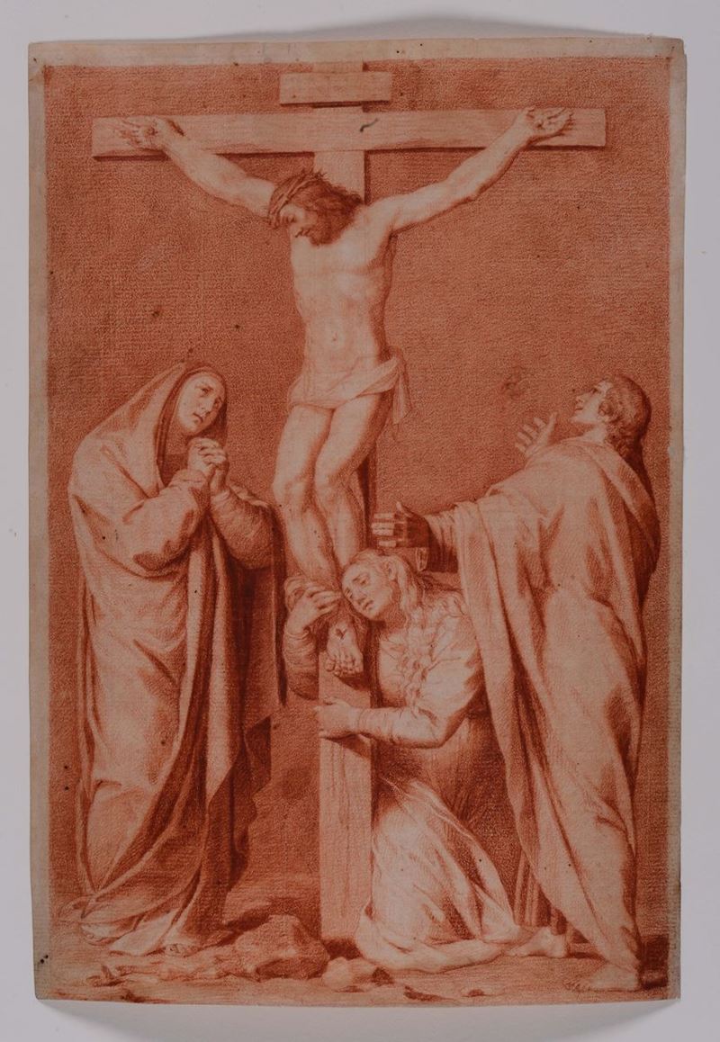 Anonimo del XVII-XVIII secolo, da Scipione Pulzone Crocifissione  - Auction Old Masters Drawings - II - Cambi Casa d'Aste