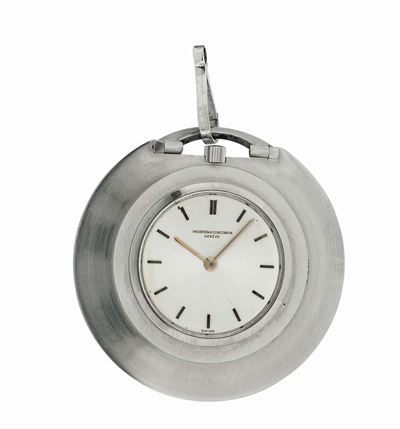 Vacheron & Constantin, Geneve, Ref. 6345, Orologio da Panciotto in Oro Bianco 18k con Catena. Rea...