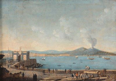Scuola Napoletana della Fine del XVIII Secoloveduta di Napoli