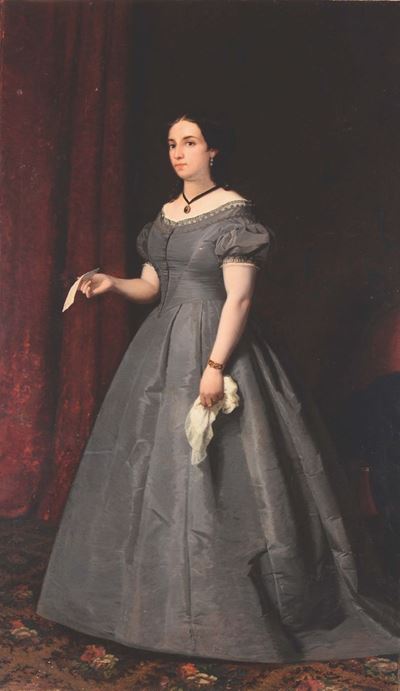Sante Bertelli (1840-1892)ritratto di Gentildonna
