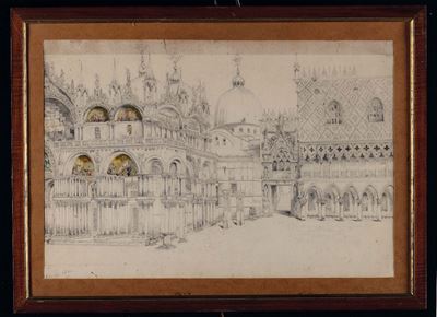 Anonimo del XVIII-XIX Secolocoppia di Vedute di Piazza San Marco