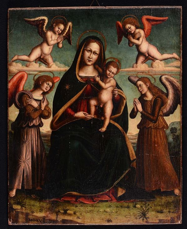 Scuola lombarda dell'inizio del XVI secolo Madonna con Bambino