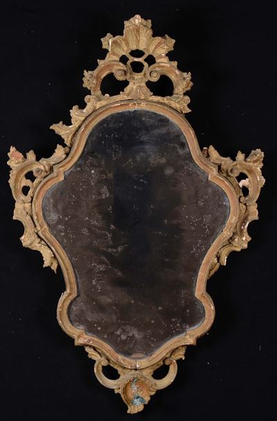 Quattro Ventoline in Legno Intagliato e Dorato, XVIII Secolo
