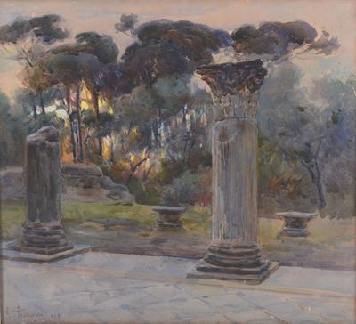 Gino Piccioni (1873-1941)rovine Romane, 1909