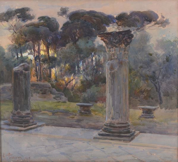 Gino Piccioni (1873-1941) Villa con Tempio, 1909